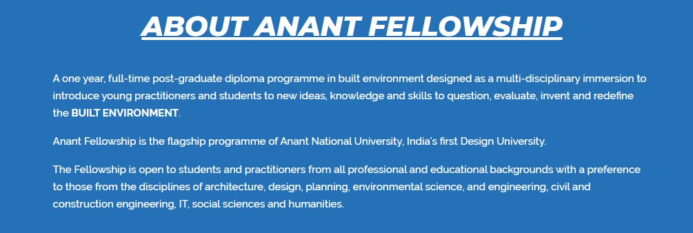 Anant National University Fellowship
