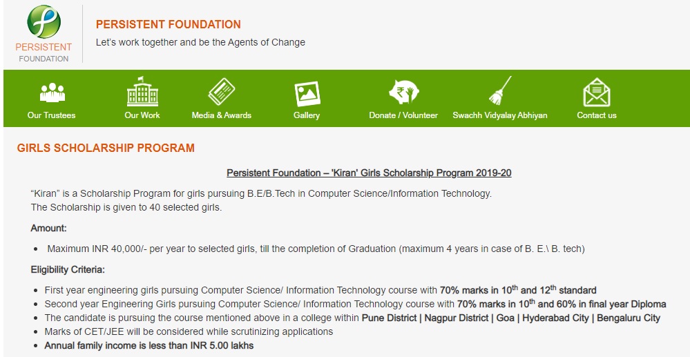 Kiran Scholarship